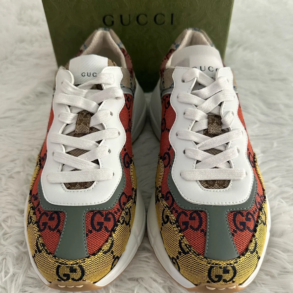 New Authentic Gucci 663681 Women's‎ Rhyton Sneakers Size 35.5 35 1/2 - Picture 2 of 9